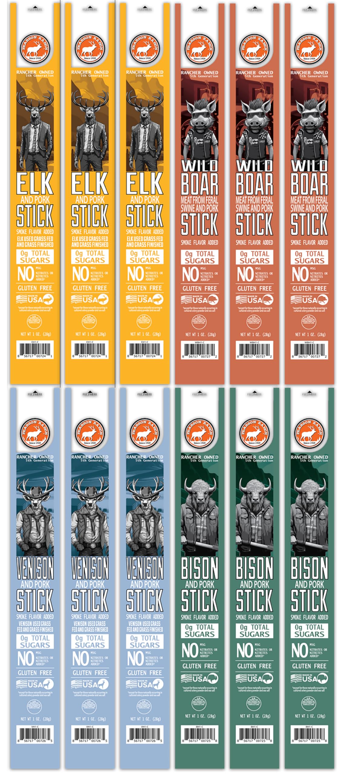 Pearson Ranch elk meat stick for paleo snacking with high protein appeal