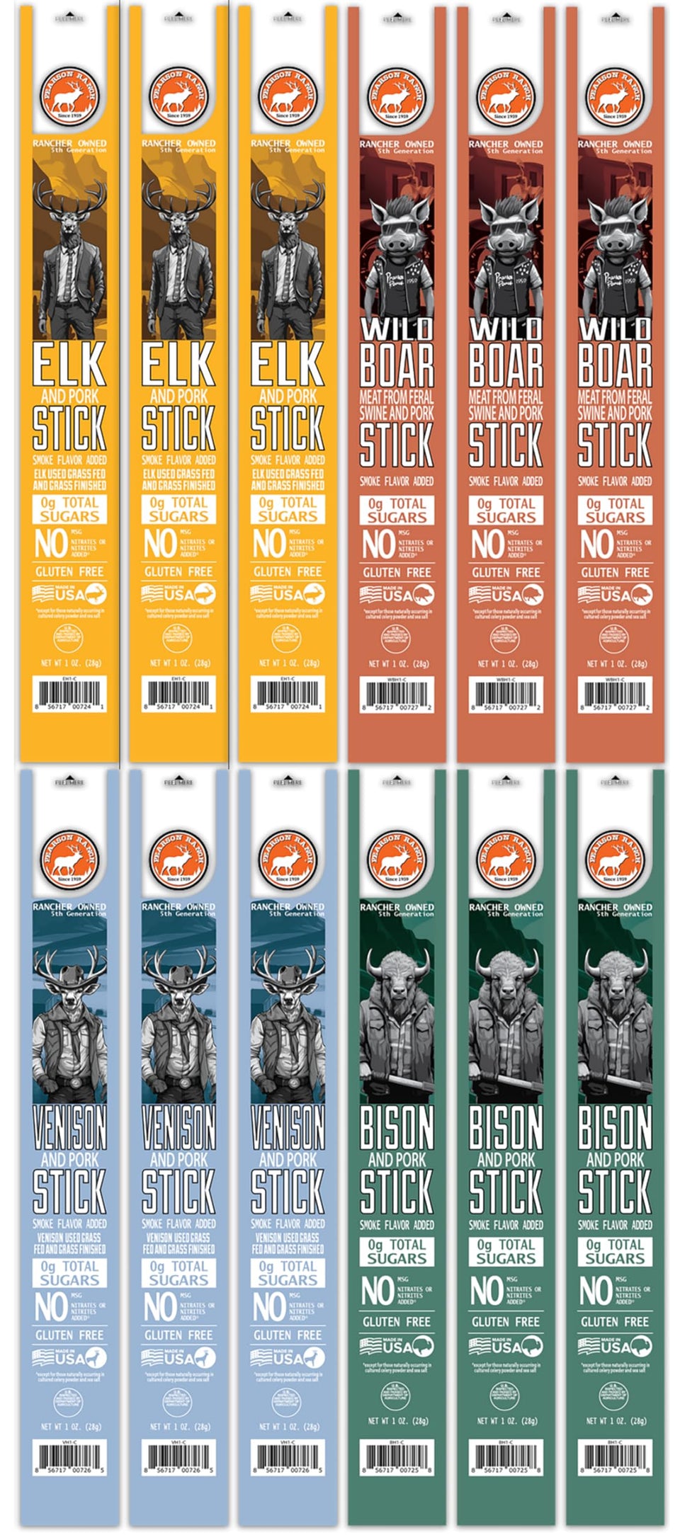 Pearson Ranch elk meat stick for paleo snacking with high protein appeal