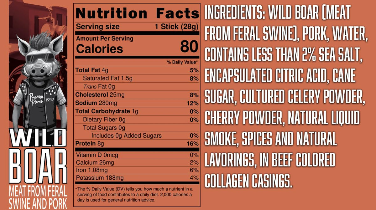 Pearson Ranch variety pack 10 sticks 1oz, mix of exotic game meats.