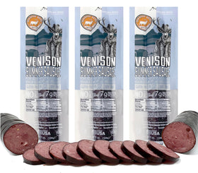 Pearson Ranch Venison Summer Sausage pack shown for gatherings and sharing.