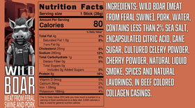 Pearson Ranch Wild Boar Jerky Stick — distinctive flavor, nitrite-free.