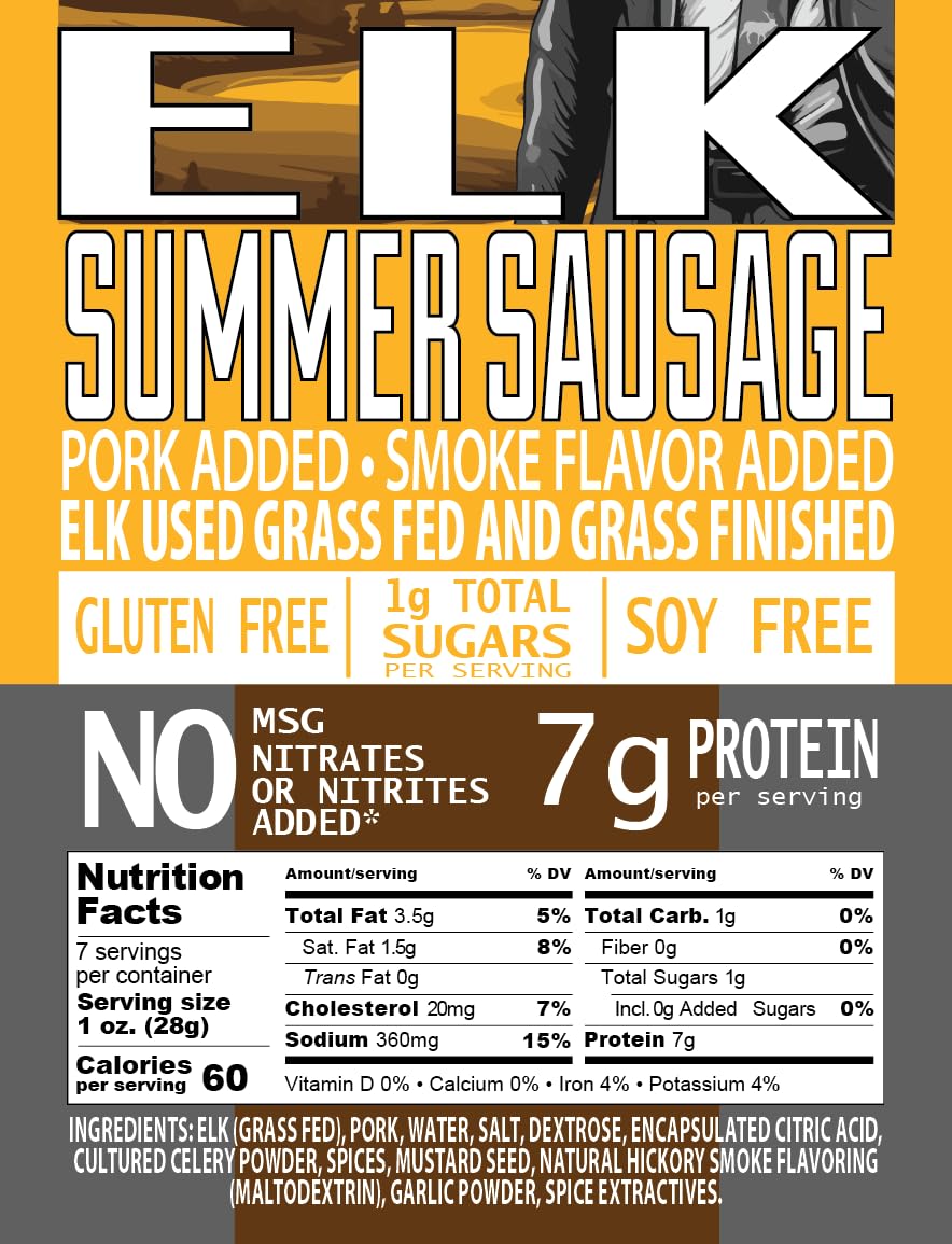 Pearson Ranch venison sausage 7oz ideal for snack boards and dips