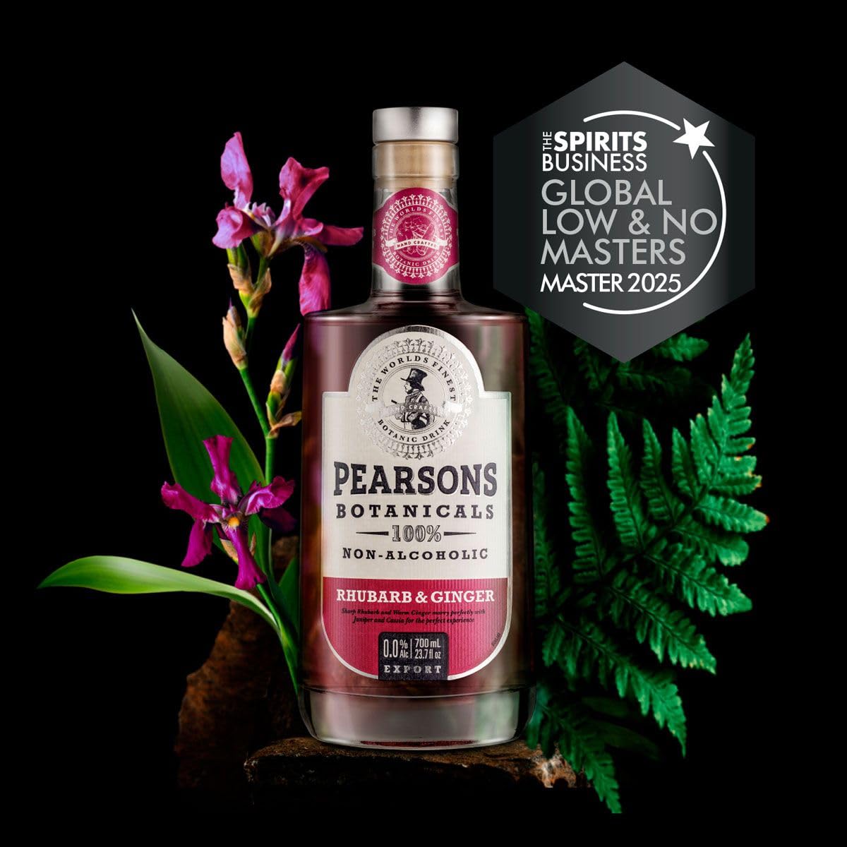Pearsons Rhubarb & Ginger pour in a glass with tonic for a refreshing twist.
