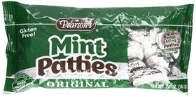 Pearson's Mint Patties in real chocolate packaging offer a convenient minty treat.