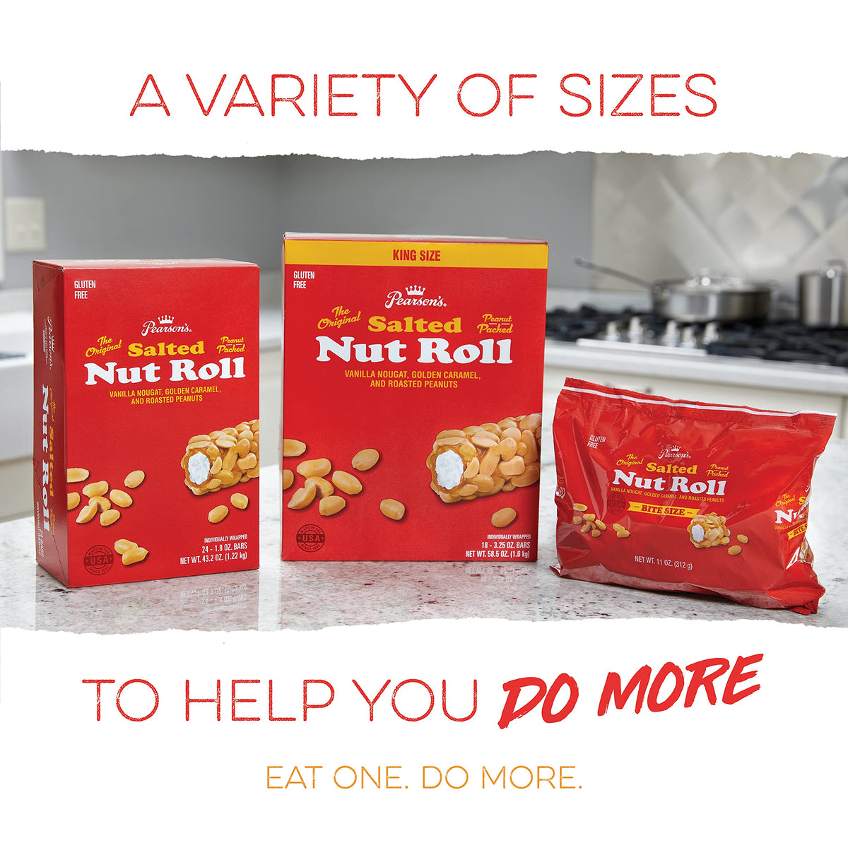 Pearson's Original Salted Nut Roll made in USA label emphasizes quality.