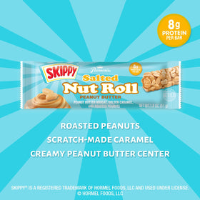 Pearson's SKIPPY Salted Nut Roll creamy peanut butter center adds smooth creaminess.