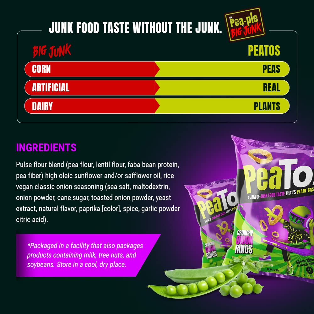 PeaTos on-the-go snack pouch for convenient plant-based snacking.