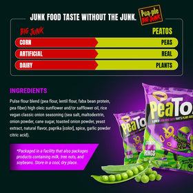 PeaTos on-the-go snack pouch for convenient plant-based snacking.