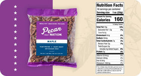 Pecan Nation maple pecans on yogurt bowl for a fiber boost.