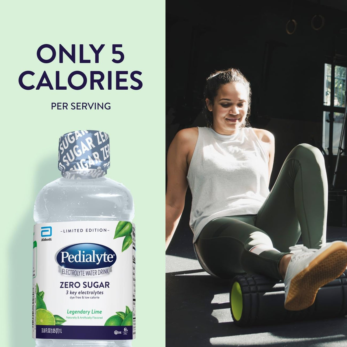 Gluten-free non-GMO Pedialyte bottle suitable for mindful hydration.