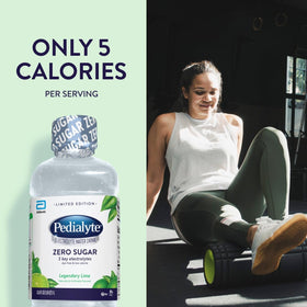 Gluten-free non-GMO Pedialyte bottle suitable for mindful hydration.