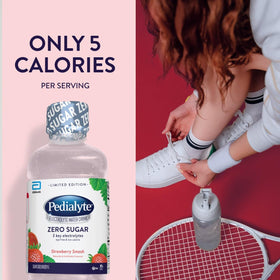 Pedialyte zero-sugar pack-of-4 communicates convenient, low-calorie hydration on the go.