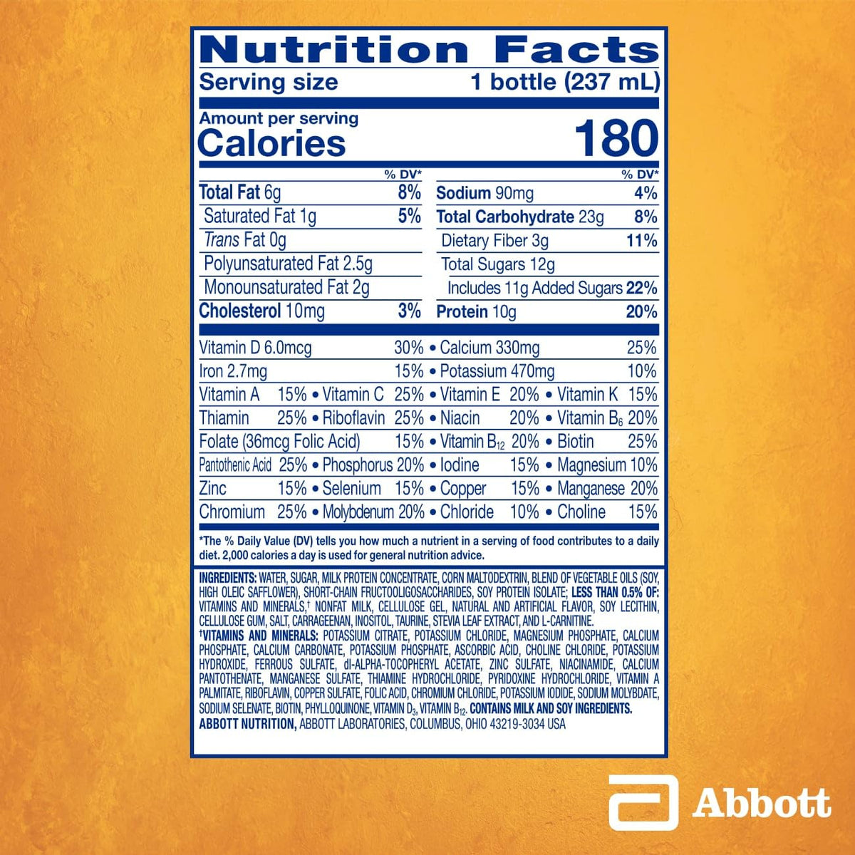 PediaSure SideKicks Vanilla shake being poured shows convenient daily protein and nutrients.