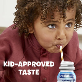 PediaSure SideKicks Vanilla cup shown as a kid-friendly snack option.