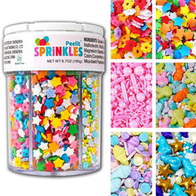 Peelit Rainbow Funfetti Stars sprinkles for cupcakes