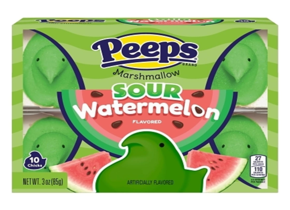 Peeps Chicks assorted variety image, colorful tray display ideal for gifting or Easter baskets