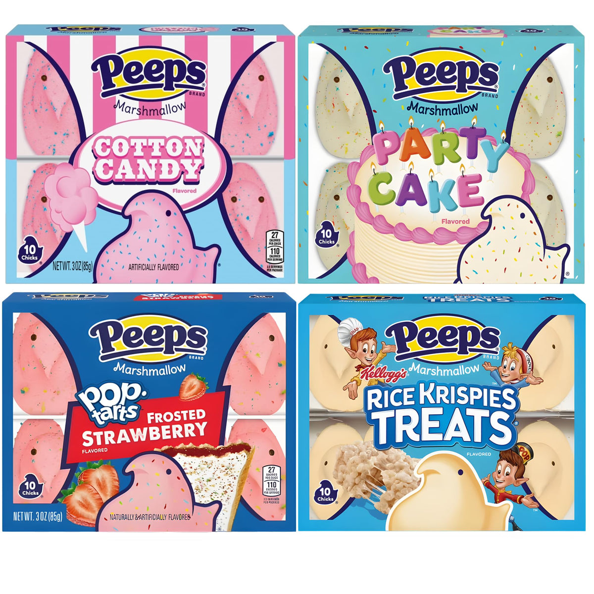 PEEPS Easter Marshmallow Candy Variety Pack with 40 colorful chicks for spring celebrations.