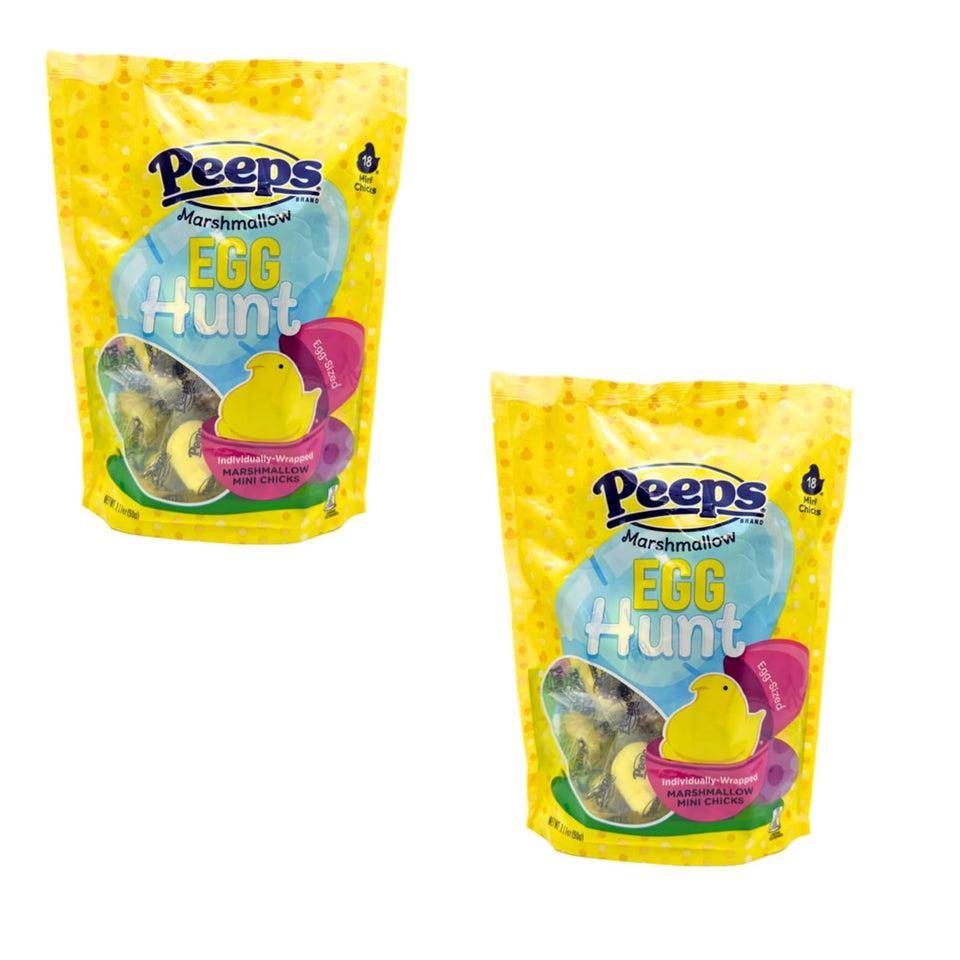 Peeps Egg Hunt pack with two bags of eighteen chicks each for easy hiding