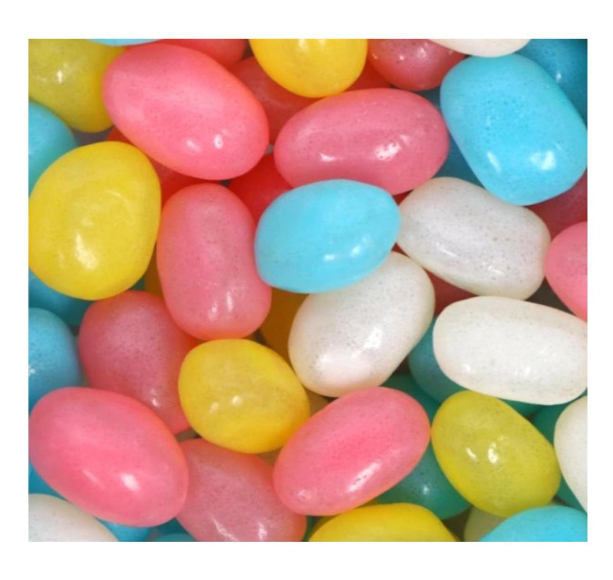 Peeps Jelly Beans arranged in a decorative candy dish
