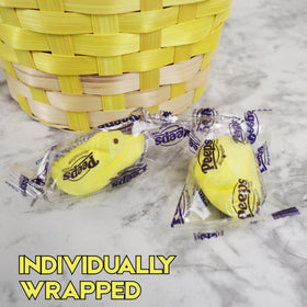 Peeps mini yellow chicks individually wrapped for freshness.