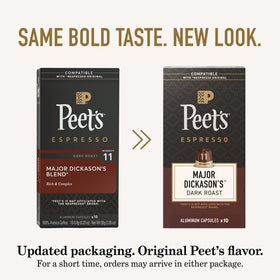 Aluminum Peet's espresso capsules highlighted as recyclable via mail-back program