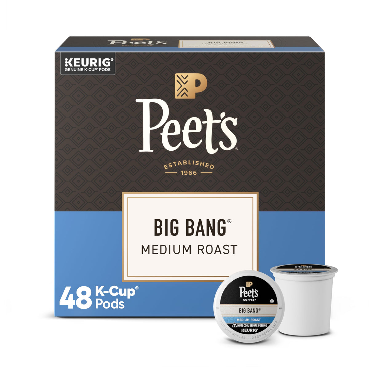 Peet's Big Bang box of 48 pods for quick, consistent mornings.