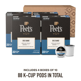 Peet's Big Bang medium-roast pods image highlighting smooth flavor