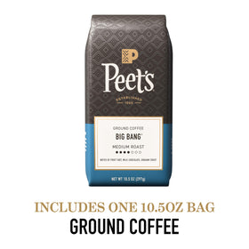 Peet's Big Bang packaging with roast-date label signaling freshness.