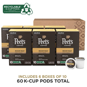 Peet's Coffee 60-count K-Cups pack ready for quick mornings