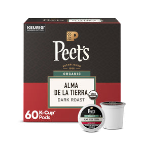 Peet's Alma de la Tierra dark roast pods in packaging for convenient at-home brewing