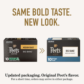 Peet's Big Bang packaging highlighting 50th anniversary legacy for gifting.