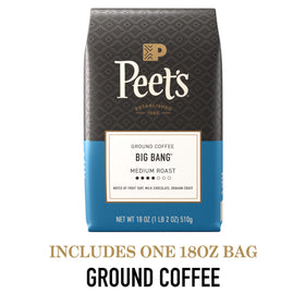 Peet's Big Bang medium roast cup aroma enhances mornings.
