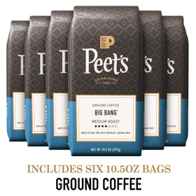 Six-bag packaging from Peet's Big Bang supports convenient home brewing