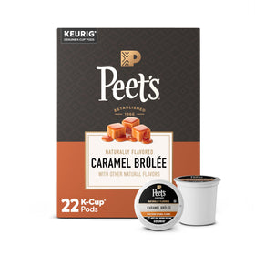 Peet's Caramel Brûlée K-Cup Pods deliver a rich single-serve cup.