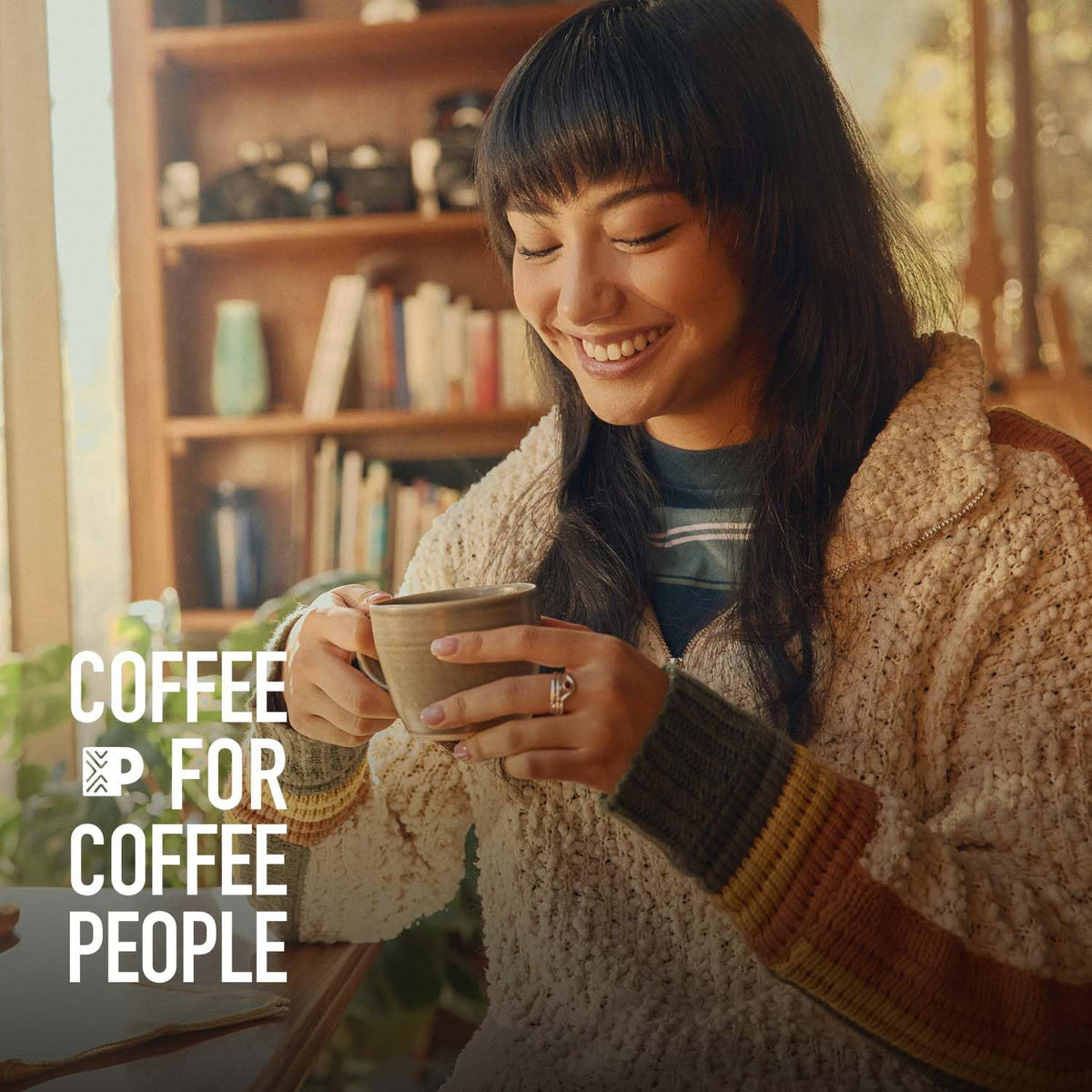 Caramel Brûlée flavor swirl captured in a cup.