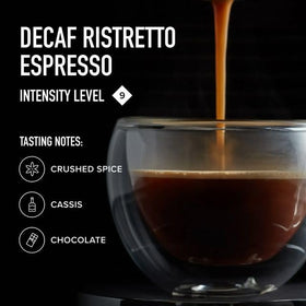 Cup of Peet's espresso with velvety crema from Decaffeinato Ristretto