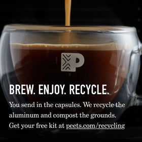 Peet's Coffee flavor notes graphic referencing spice and chocolate hints