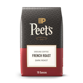 Peet's Coffee French Roast bag 18 oz for bold daily brewing.