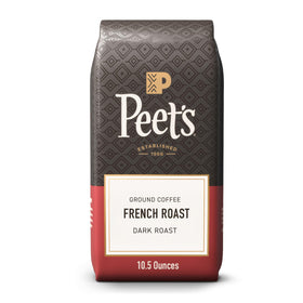 Peet's Coffee French Roast bag with bold aroma and rich flavor.