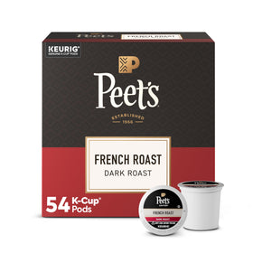 Peet's Coffee French Roast K-Cup box for Keurig brews bold mornings