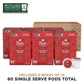 Peet's Coffee Holiday Blend dark roast aromas for a rich morning ritual.