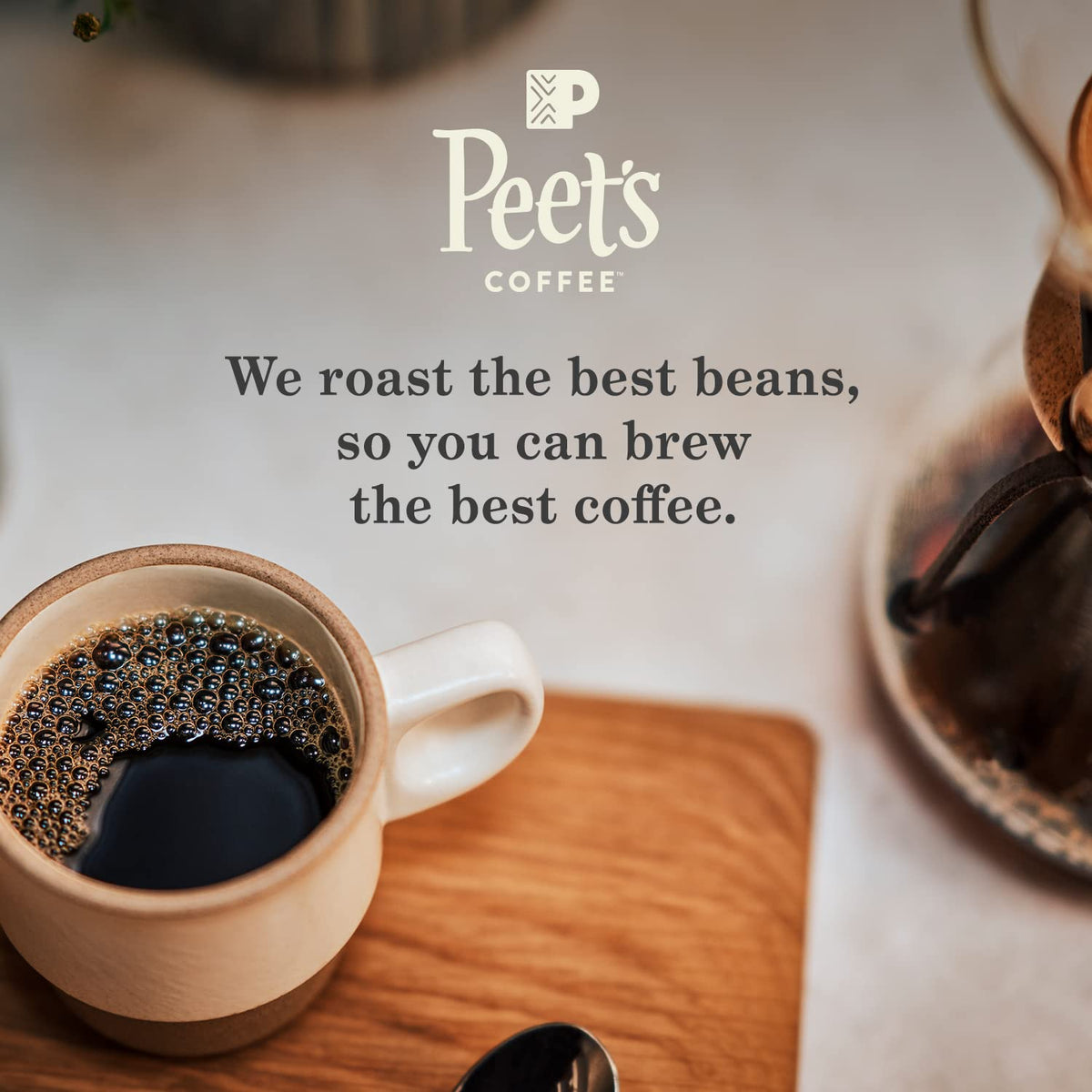 Sipping Peet's Holiday Blend creates a cozy holiday moment.