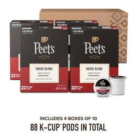 Peet's House Blend box back – origin and roast notes for coffee lovers