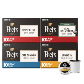 Peet's Coffee Luminosa Breakfast Blend pod ready for quick Keurig brewing