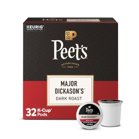 Peet's Coffee Major Dickason's Blend K-Cup box ready for bold mornings