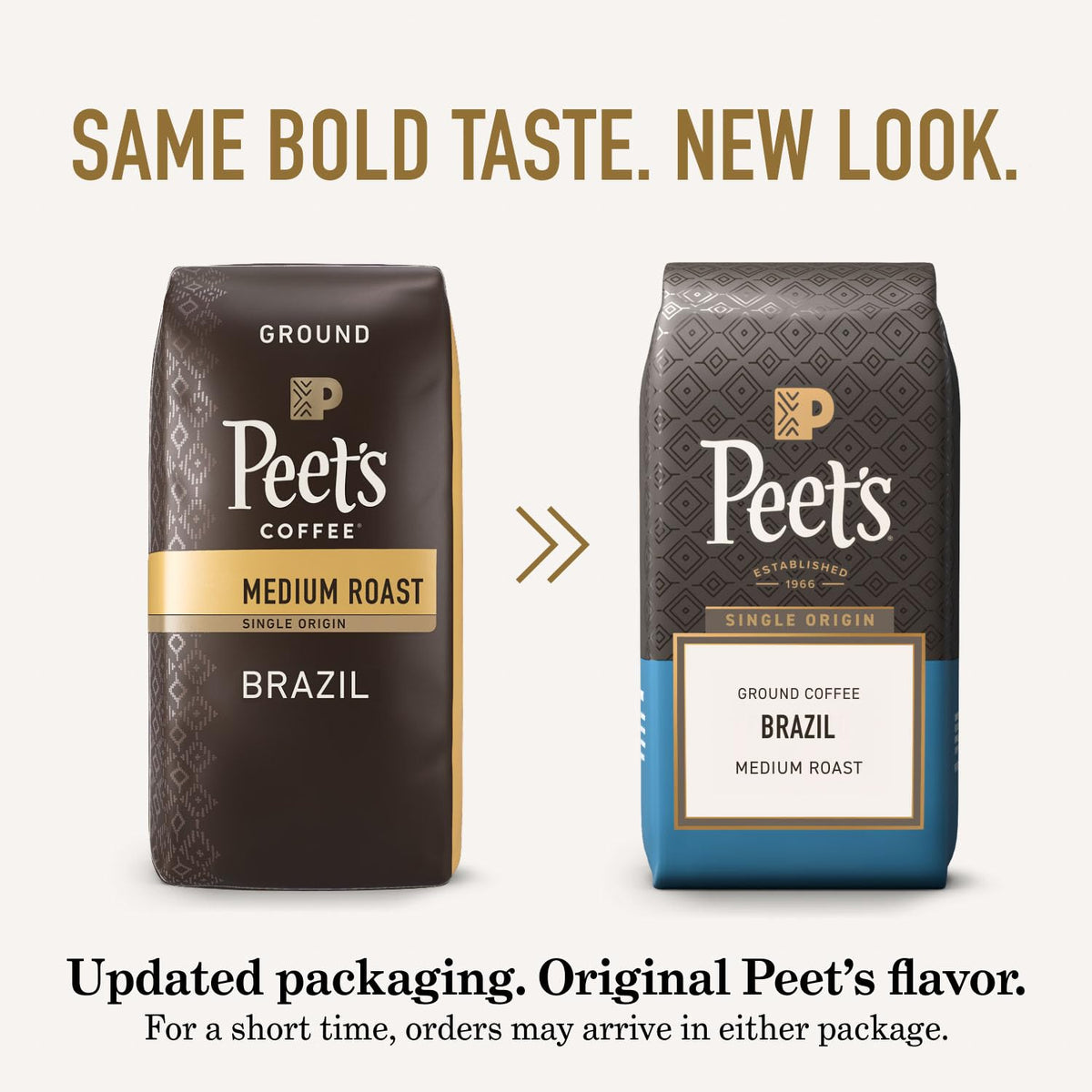 Peet's medium roast caramel notes evocative of a smooth cup