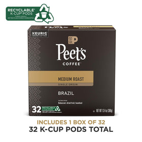 Peet's medium roast K-Cup pod for a smooth, balanced home brew.