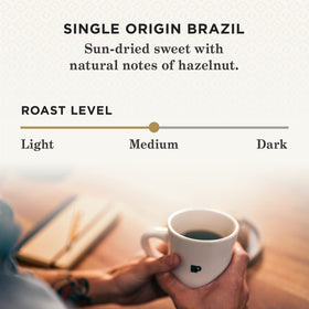 Minas Gerais sun-dried cherries flavor in Peet's Brazil coffee.