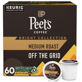 Peet's Off The Grid box front showing six-box pack for easy daily brews.