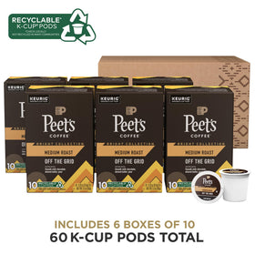 Peet's Off The Grid box side with product details and roast notes.